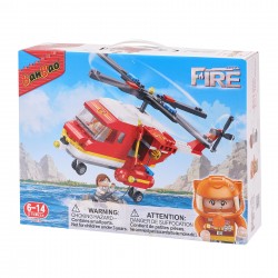 Constructor fire rescue helicopter with 310 parts Banbao 41363 7