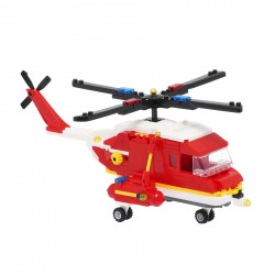 Constructor fire rescue helicopter with 310 parts Banbao 41364 4