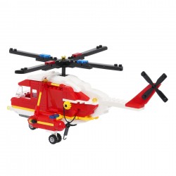 Constructor fire rescue helicopter with 310 parts Banbao 41365 5