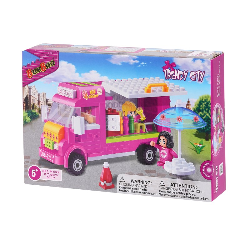Constructor ice cream bus with 223 parts Banbao
