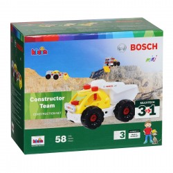 Theo Klein 8792 Bosch 3-in-1 Constructor Team construction set | For building different construction vehicles | Includes construction plans for 3 models | Toys for children aged 3 and over BOSCH 41459 6