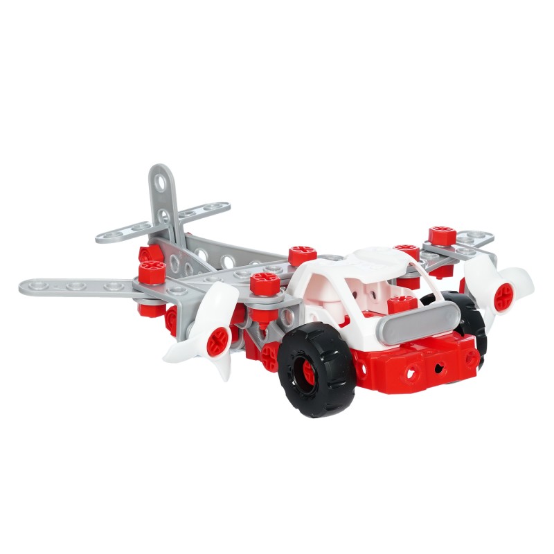 Theo Klein 8791 Bosch 3 in 1 Konstruktions-Set Helicopter Team I Zum Bau verschiedener Luftfahrzeuge I Inklusive Baupläne für 3 Modelle I Spielzeug für Kinder ab 3 Jahren BOSCH