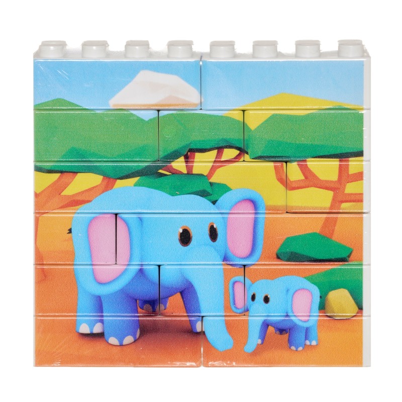 Elephant puzzle constructor, 14 parts Game Movil