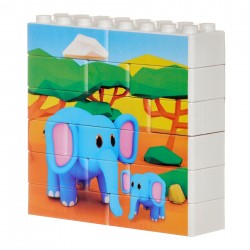 Constructor puzzle elefant, 14 părți Game Movil 41513 2