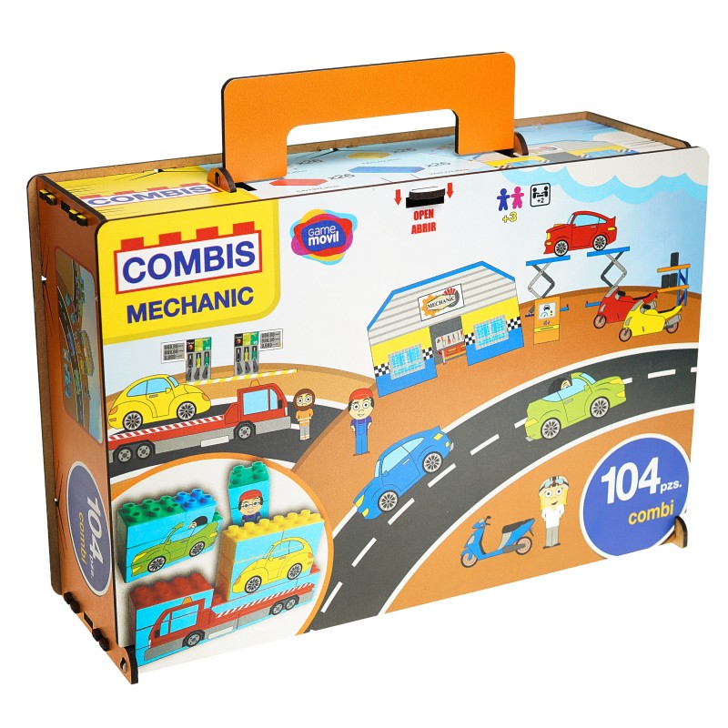 Constructor with stickers Mechanic 104 parts Deluxe Game Movil