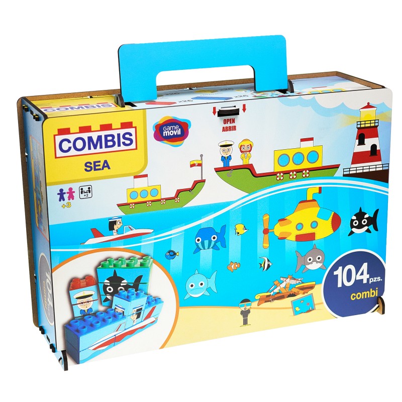 Constructor with stickers Sea 104 parts Deluxe Game Movil
