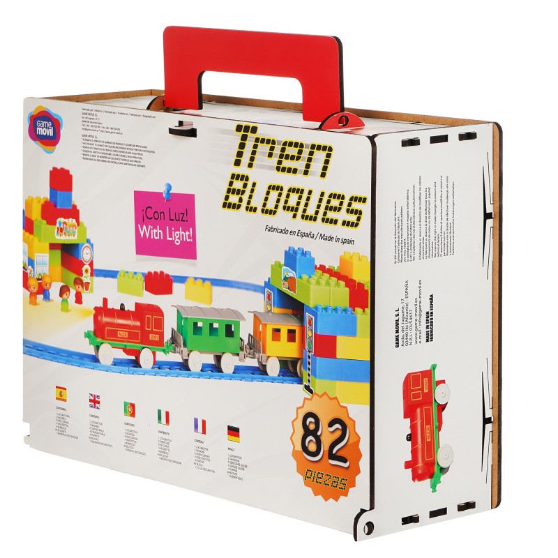 Deluxe constructor in a wooden box 82 parts Game Movil