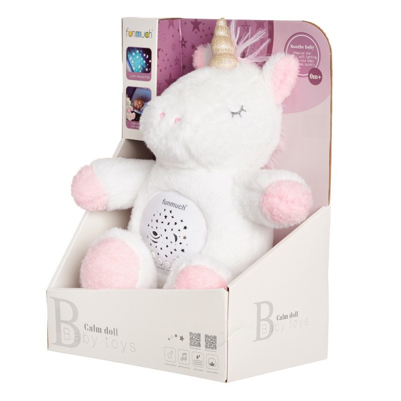 Soothing plush unicorn with projection night lamp GOT