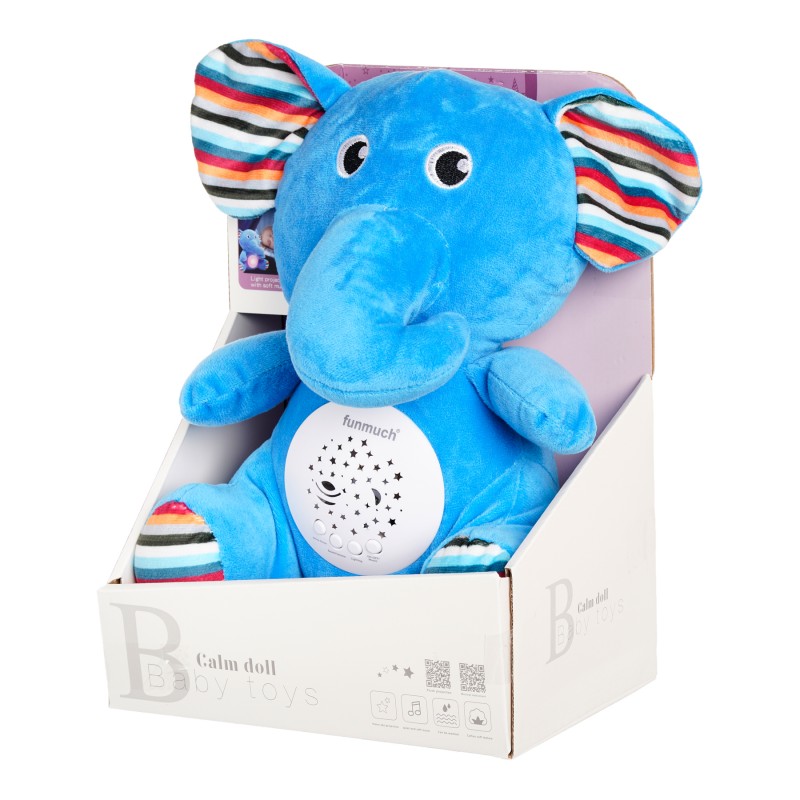 Soothing plush elephant with projection night lamp GOT