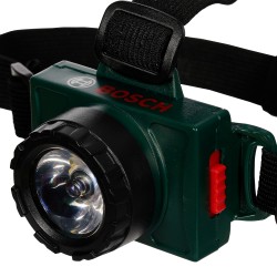 Theo Klein 8758 Bosch headlamp with adjustable headband I battery operated I head pad for comfort I dimensions: 7 cm x 7 cm x 2 cm I Toys for children aged 3 and over BOSCH 41666 3