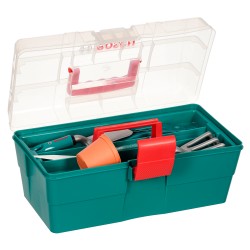 Theo Klein 2791 Bosch Garden Pro Box I Children's garden set in a robust box I High-quality accessories such as a shovel, rake, and much more. I Dimensions: 31.8 cm x 14 cm x 17.1 cm I Toy for children over 3 years old BOSCH 41684 3