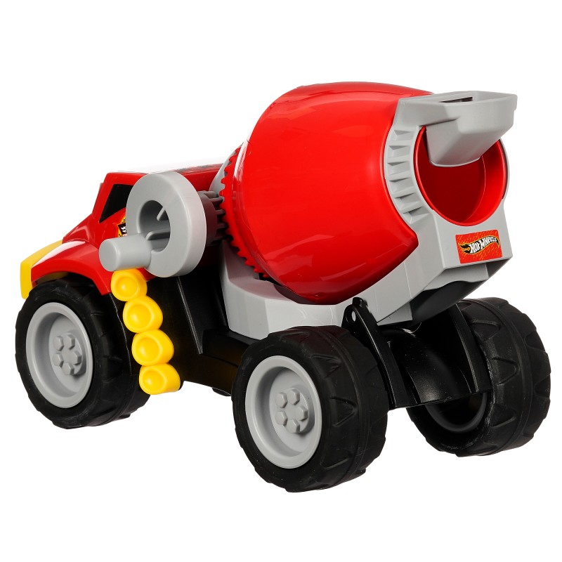 Theo Klein 2441 Hot Wheels concrete mixer | Concrete mixer scale 1:24 | With rotating drum | Dimensions: 23 cm x 11 cm x 14.5 cm | Toy for children above 3 years old Hot Wheels