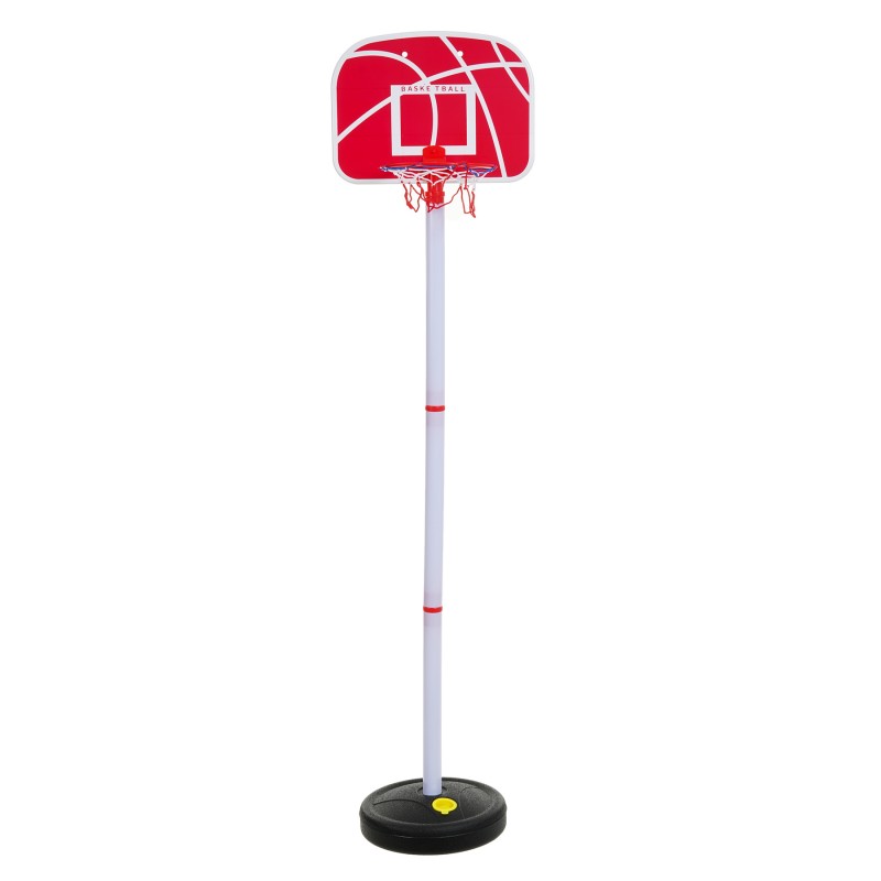 Coș de baschet pe un suport cu o înălțime de 130 cm și o minge KY