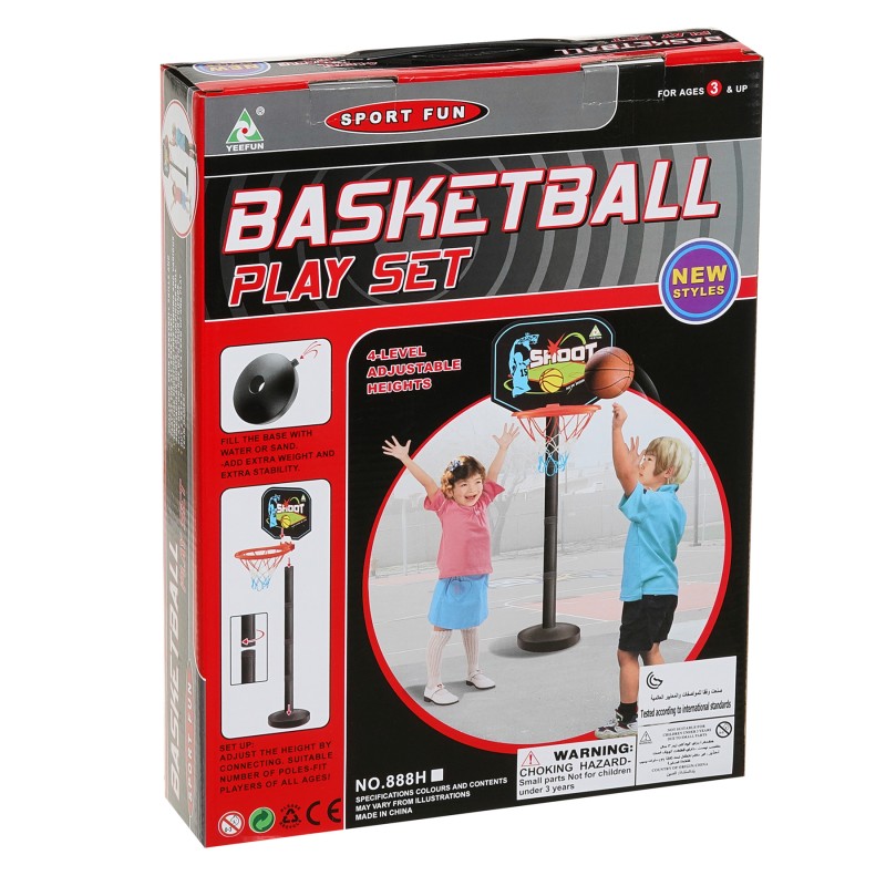 Basketballkorb auf einem Ständer mit einer Höhe von 79 cm und einem Ball KY