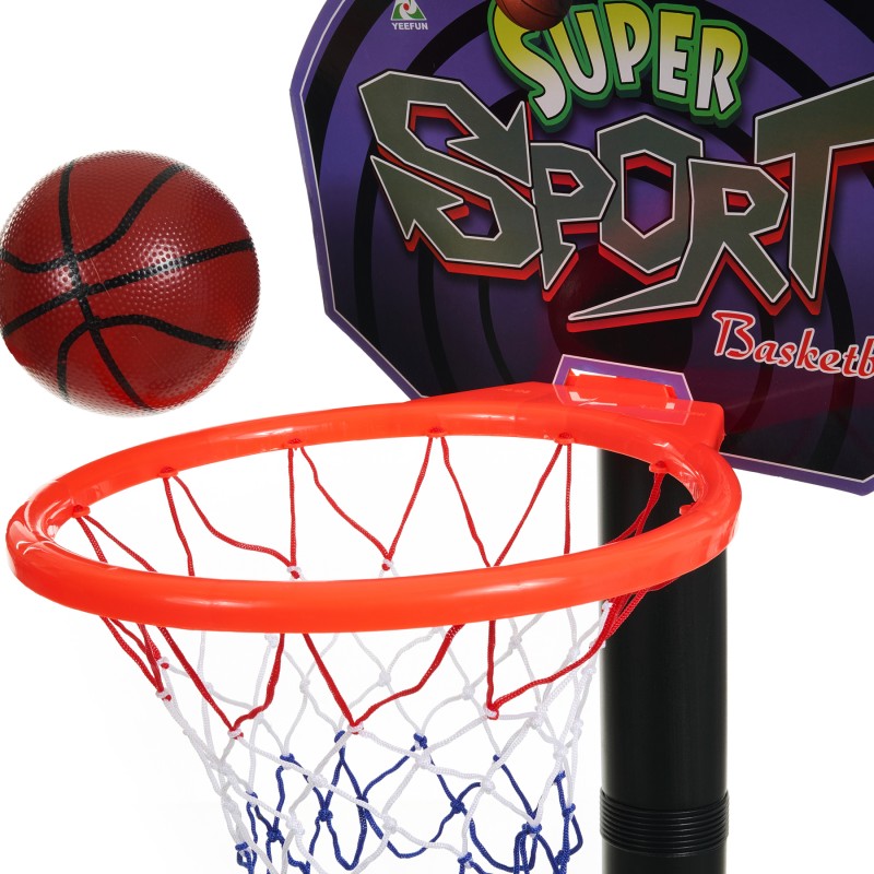 Basketball-Set mit Ball und Ständer, Höhe 127,5 cm KY