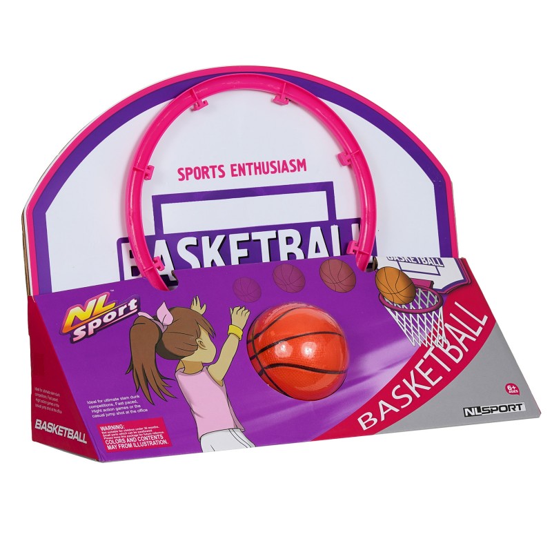 Basketball wall board with ball and pump, 13.2" GT