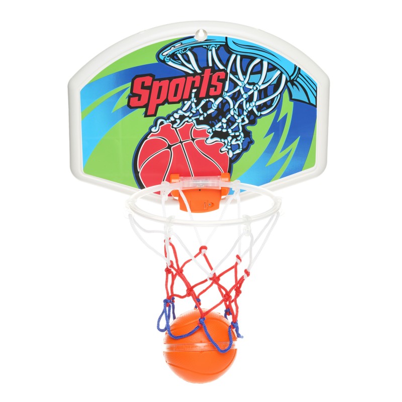 Set of illuminated basketball backboard with ball King Sport