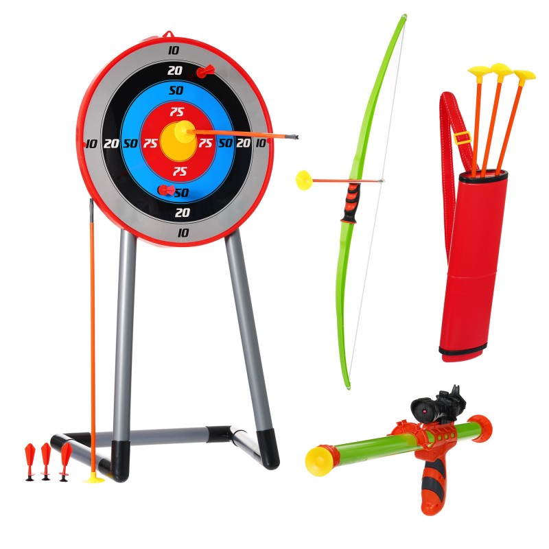 Set for shooting, bow and air rifle with arrows King Sport