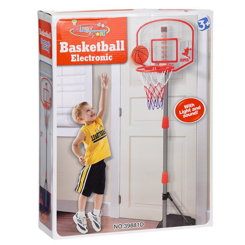 Електронен баскетболен кош, регулируем 94 - 167 см. King Sport