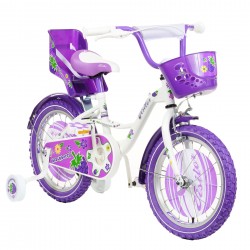 Bicicleta pentru copii BLACKBERRY 16"", mov, cu roți auxiliare Venera Bike 42257 7