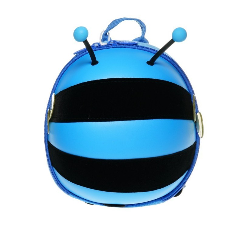 Mini backpack with bee shape and a safety belt - Blue