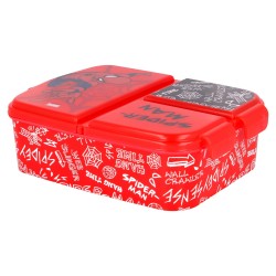 Кутија за храна со три прегради, SPIDERMAN, црвена Stor 42757 3