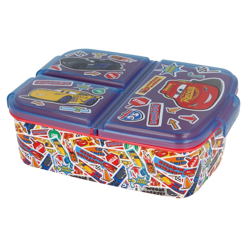 Food box with three compartments CARS Stor