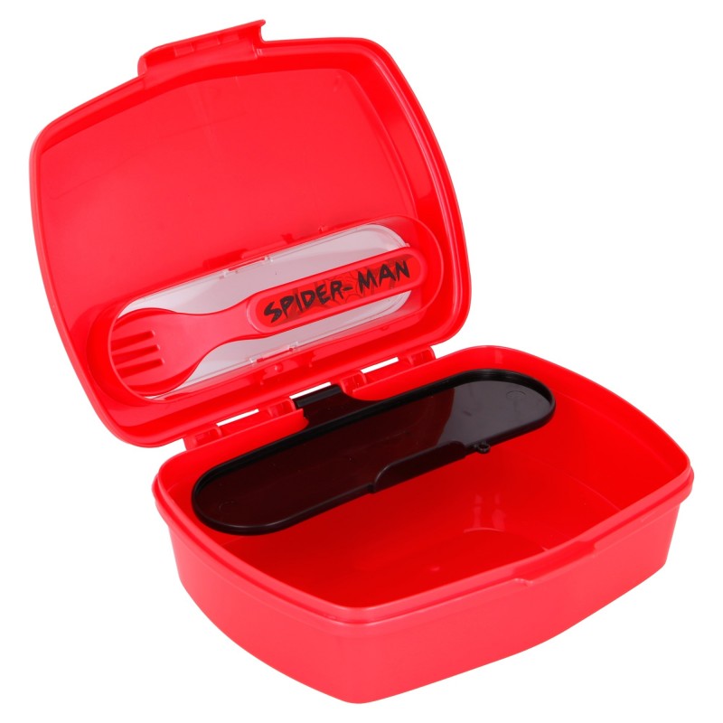 Food box set with fork and spoon, SPIDERMAN Stor