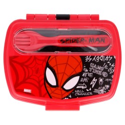 Food box set with fork and spoon, SPIDERMAN Stor 42823 3