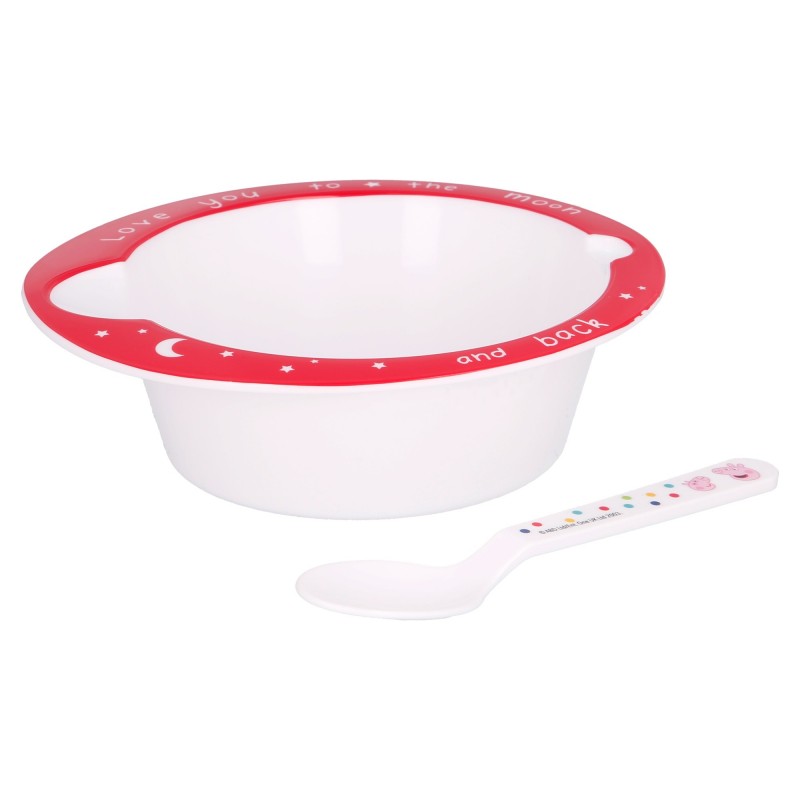 Bowl and spoon set, PEPPA PIG Stor