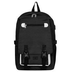 Backpack with built-in USB port, dark blue ZIZITO 42927 2