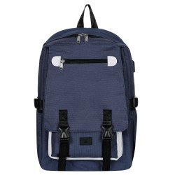 Backpack with built-in USB port, dark blue ZIZITO 42959 2