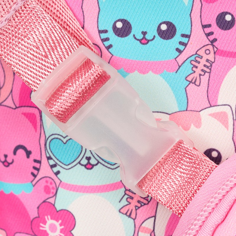 Παιδικό σακίδιο πλάτης με γατάκια, ροζ Supercute