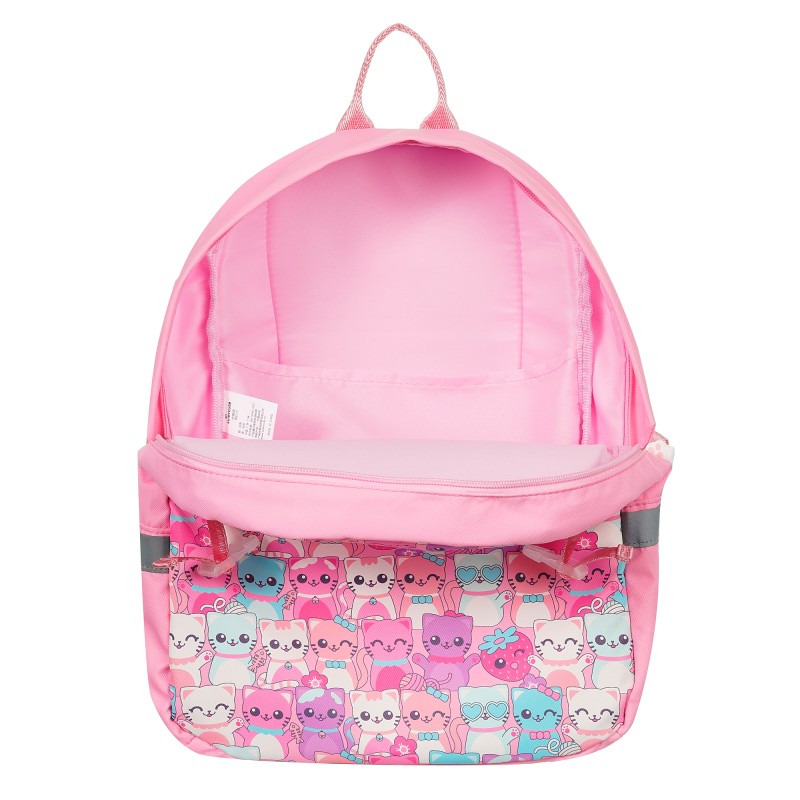Детски ранец со мачиња, розев Supercute