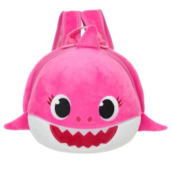 Детски ранец - ајкула, розев