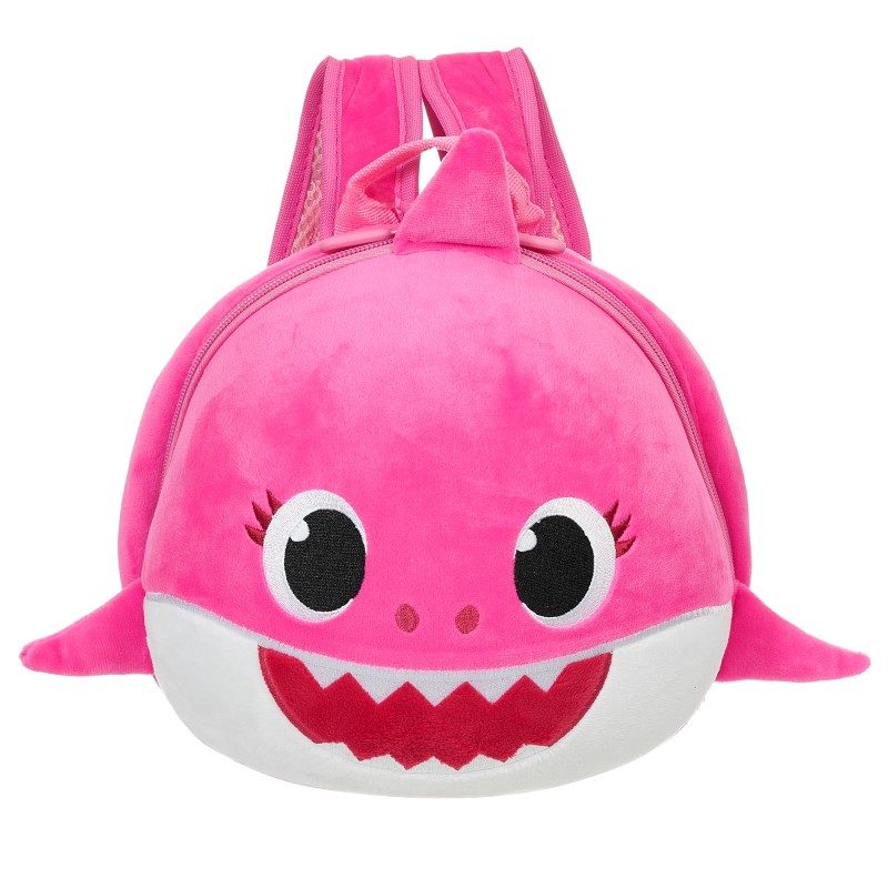 Детска раница - акула, розова