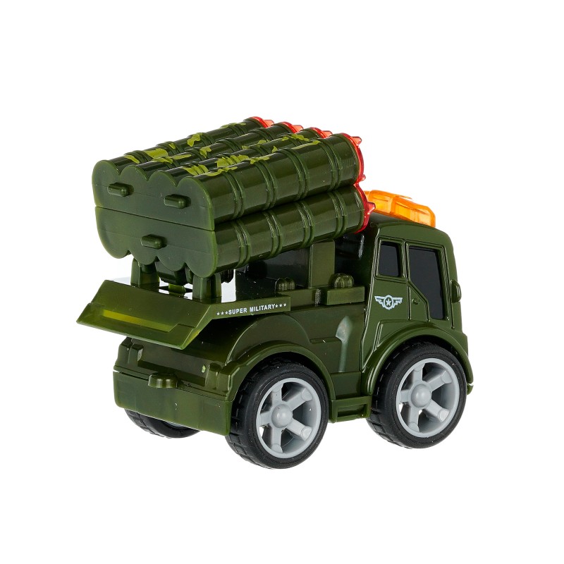 Children pull back military truck, 4 pieces GT