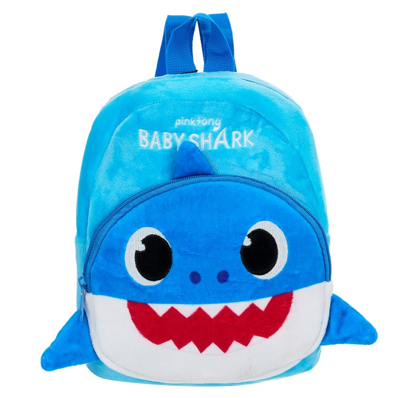 Кадифен ранец Бебе ајкула, сина боја BABY SHARK
