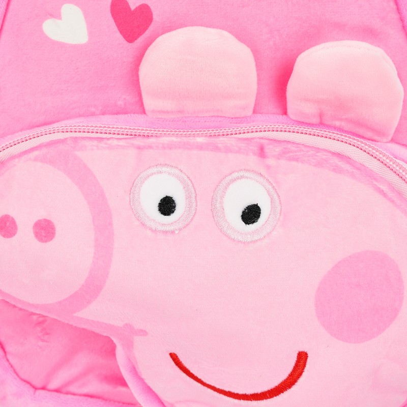 Peppa Pig plush backpack for a girl, pink | 8427934536269 | Zizito.com