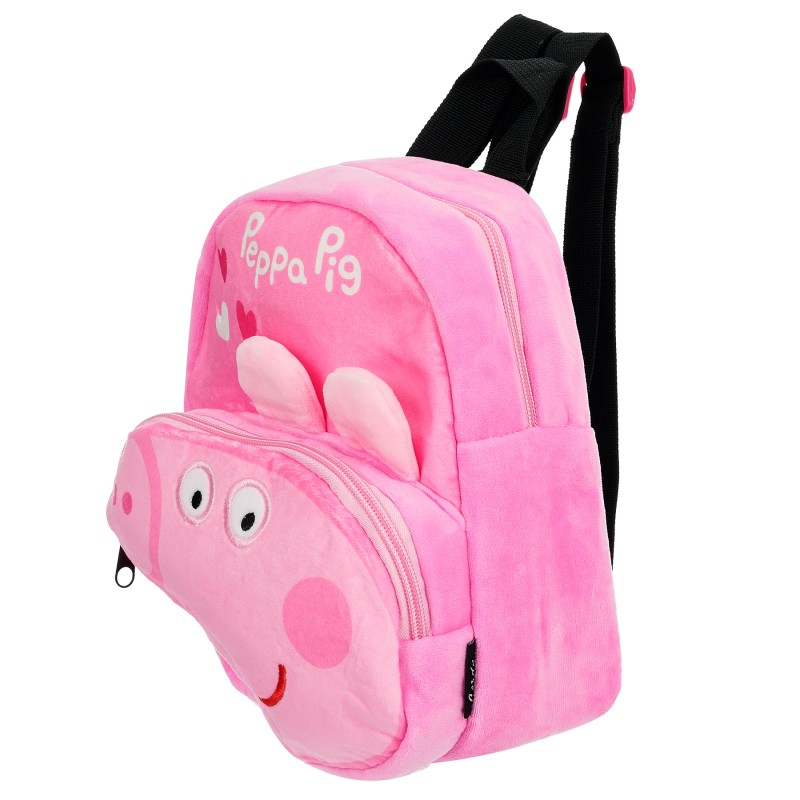 Кадифен ранец Peppa Pig за девојче, розова Peppa pig