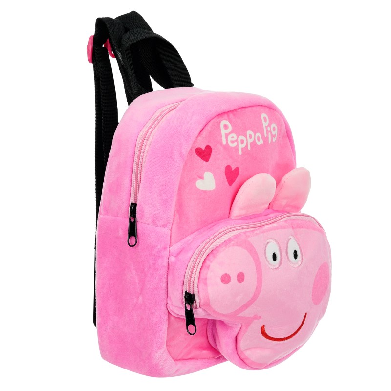 Βελούδινο σακίδιο πλάτης Peppa Pig για κορίτσι, ροζ Peppa pig