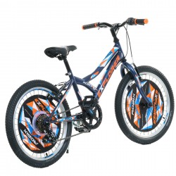 Bicicleta pentru copii EXPLORER ROBIX 20", albastră, cu 6 trepte Venera Bike 43330 6