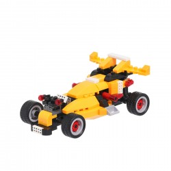 Constructor Yellow F1 Race Car with 132 parts Banbao 43419 