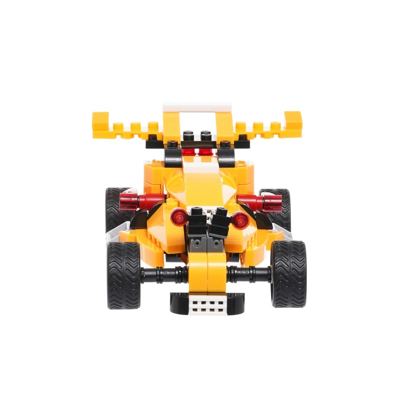 Constructor masina de curse F1 galbena cu 132 de piese Banbao