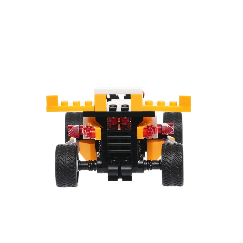 Конструктор състезателна жълта кола F1, 132 части Banbao