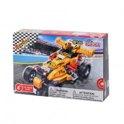 Constructor Yellow F1 Race Car with 132 parts Banbao 43423 5