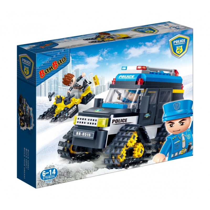 Конструктор полициски камион, 315 делови, Banbao