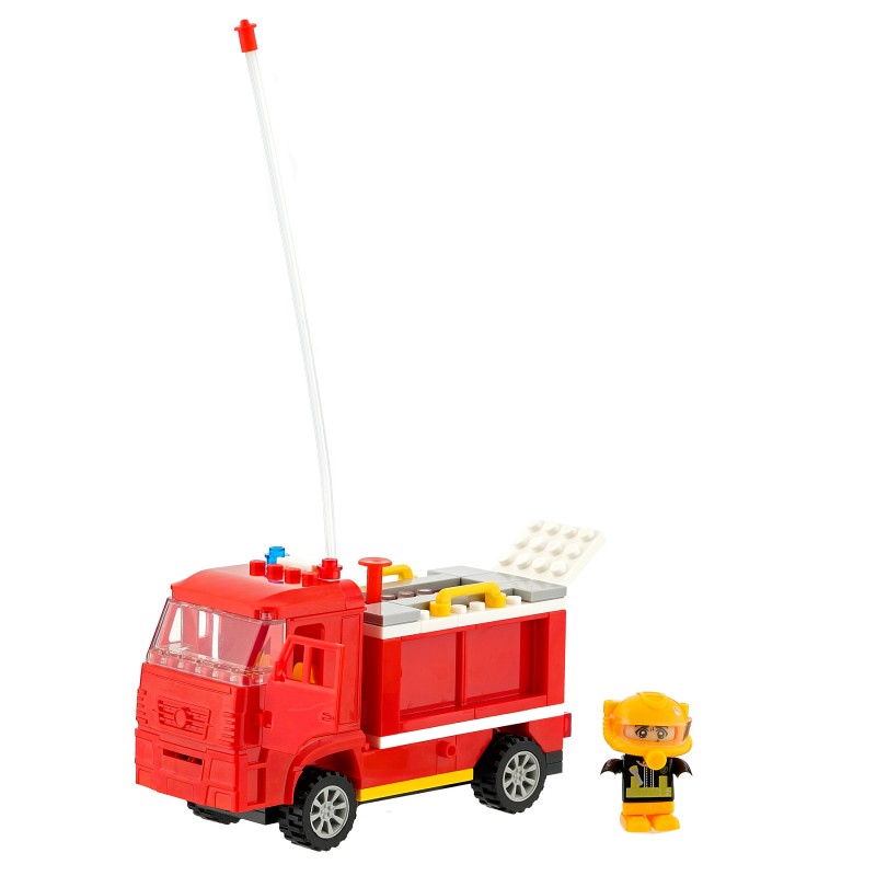 Camion de pompieri constructor, 112 piese, Banbao