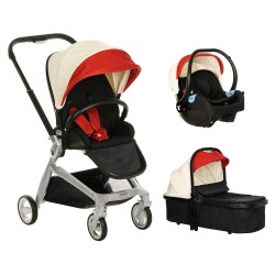 Baby stroller 3-in-1 ZIZITO Harmony Lux, leather ZIZITO 43728 