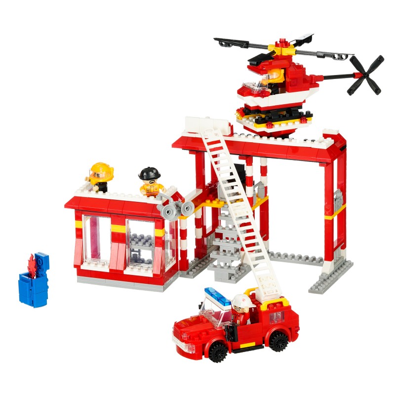 Constructor fire station, 505 parts, Banbao